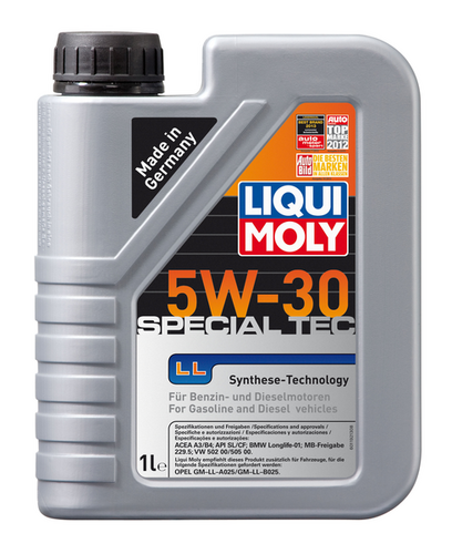 LIQUIMOLY 8054 LiquiMoly 5W30 Special Tec LL (1L) масло моторное синт. API SL/CF, ACEA A3/B4