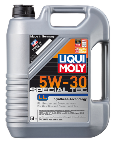 LIQUIMOLY 8055 LiquiMoly 5W30 Special Tec LL (5L) масло моторное синт. API SL/CF, ACEA A3/B4;Масло моторное Liqui Moly Special Tec LL 5W-30 fully synthetic 5 л