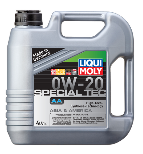 LIQUIMOLY 8066 LiquiMoly 0W20 Special Tec AA (4L) масло мотор.! син. API SN, ILSAC GF 5/Ford M2C 946-A, Suzuki