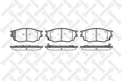 STELLOX 811 022-SX 800 22=D3122M-01 [GJYB3323ZC] колодки дисковые п. Mazda 6 GG/GY 1.8i/2.0Di 02>;Колодки тормозные дисковые