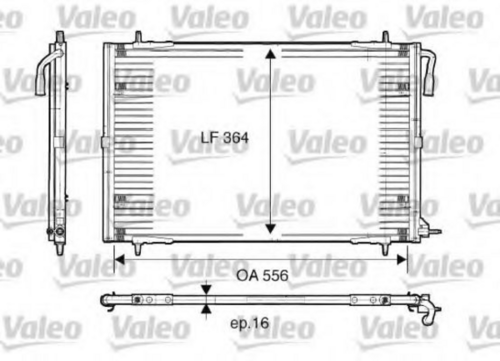 VALEO 817283 8FC 351 037-511=AVA PE5191=NS94392 [6455Y0] радиатор конд. Peugeot 206 1.1-2.0HDi 98>