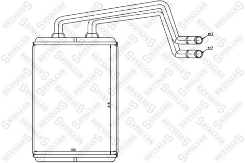 STELLOX 82-05017-SX Теплообменник, отопление салона