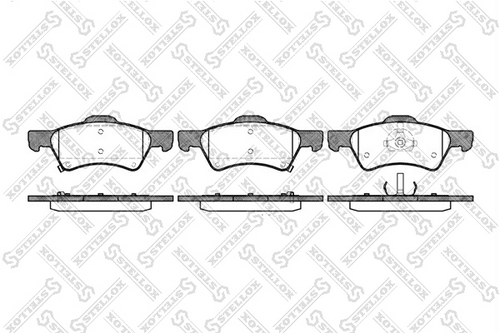 STELLOX 821 002B-SX Колодки дисковые п.! Chrysler Voyager, Dodge Caravan 2.4i-3.8i/2.5CRDi 00> диск 16'