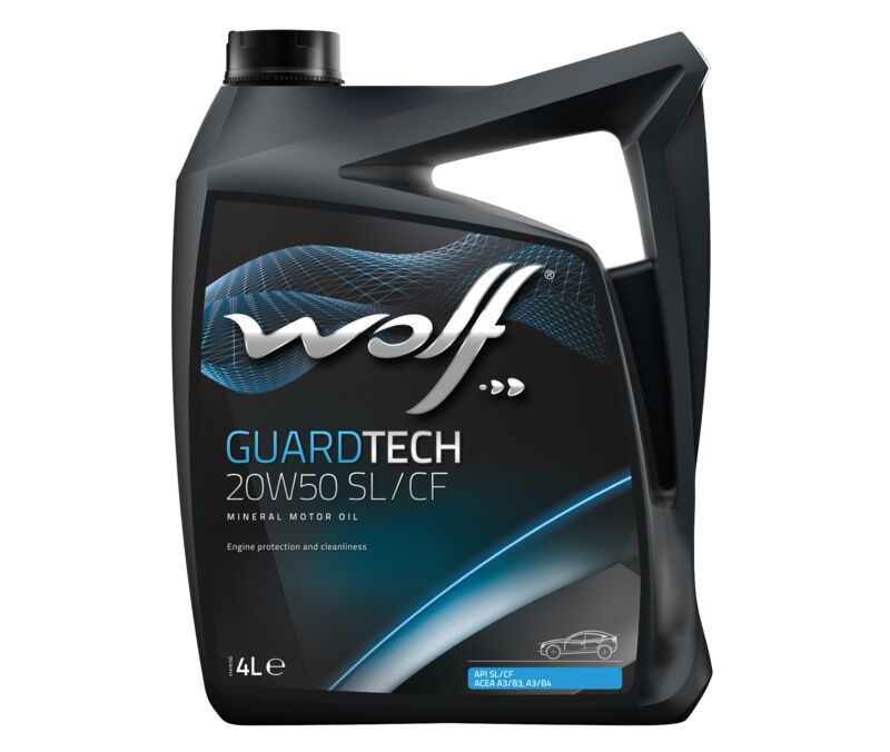 WOLF 8300714 Масло моторное GUARDTECH 20W50 SL/CF 4L