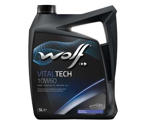 WOLF 8314926 Масло моторное VITALTECH 10W60 5L полусинтетика ACEA A3/B4-08 API SN/CF VW 501 01 VW 505 00