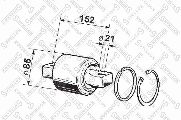 STELLOX 84-12010-SX Ремкомплект реакт. тяги (мпр)D85x152xd21 концы MB,Volvo,DAF,Iveco