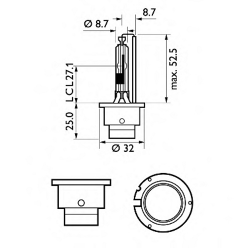 PHILIPS 85126VIC1 Лампа! XENON (D2R) 35W P32d-3 Vision