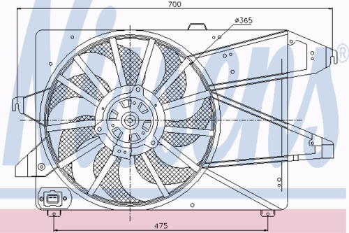 NISSENS 85191 Вентилятор, охлаждение двигателя