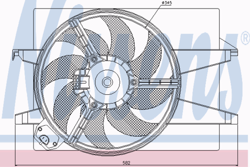 NISSENS 85583 Вентилятор охлаждения! Ford Fiesta/Fusion 1.6 01>