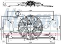 NISSENS 85697 Вентилятор охлаждения! с рамкой Ford Focus II/C-MAX 1.4i/1/6i/2.0TDCi 03-12