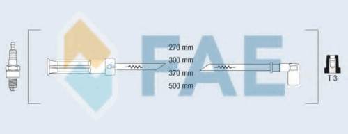 FAE 85994 Комплект проводов! Dacia Logan/Sandero 1.4/1.6 04>, Renault Kangoo/Logan/Megane 1.4/1.6 96>