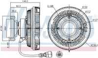 NISSENS 86086 Вискомуфта привода вентилятора с проводом электр. управление Volvo FH 12 93>