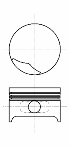 NURAL 87-104200-00 Поршень! d79.5x1.5x1.5x2.5 STD (1-2 цил.) Renault Clio/Kangoo/Megane 1.6 95>