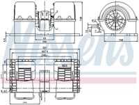 NISSENS 87132 Электродвигатель отопителя! в сборе VOLVO FM9, FM12, FMX