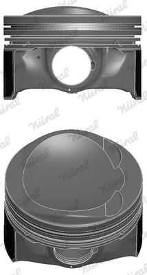 NURAL 87-443800-00 Поршень комплект (с кольцами) STD VAG PASSAT(B7)/AUDI A4(B8)/OCTAVIA/CABB/CABA/BZB/BYT