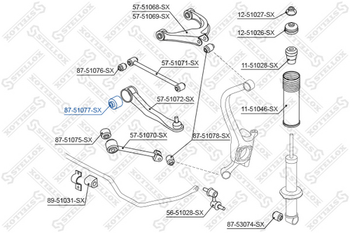 STELLOX 87-51077-SX Подвеска, рычаг независимой подвески колеса