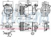 NISSENS 890015 Компрессор NISSAN QASHQAI 07-