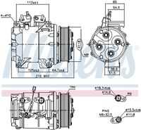 NISSENS 890128 Компрессор кондиционера! Honda Accord 2.0/2.4 02>