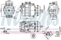 NISSENS 890635 Компрессор кондиционера! без обгонной муфты VW T5 2.5 TDi 03>