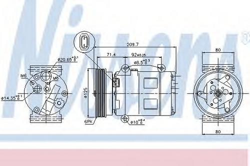 NISSENS 89072 Компрессор, кондиционер