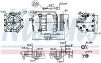 NISSENS 890761 Компрессор кондиционера! Audi A3 1.6/1.8T/1.9TDi 96>