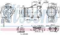 NISSENS 89234 Компрессор кондиционера! алюм. ор. visteon Ford Focus/C-Max, Volvo S40/V50 1.8/2.0 03>