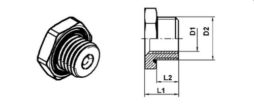 WABCO 893 104 066 4 Переходник винт с внутр. резьбой M16-m12 (л) с упл. L15 SW22 R