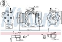 NISSENS 89349 Компрессор кондиционера! Suzuki Swift 1.3i 05>/SX4 1.6i 06>