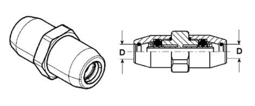 WABCO 893 803 039 0 Соединитель прямой трубок D12x1.5-D12x1.5 (латунь) неразъемн. R