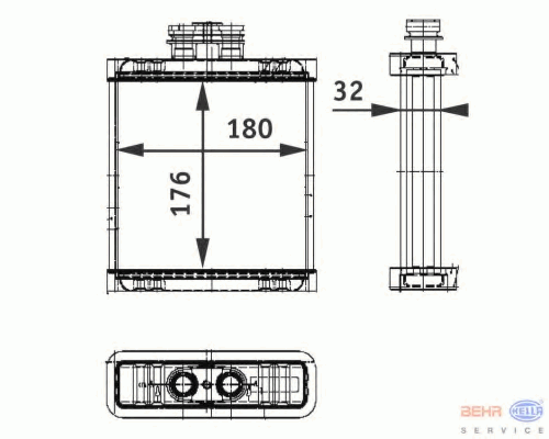 BEHRHELLA 8FH351311-111 Теплообменник, отопление салона