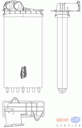 HELLA 8FH 351 315-561 Теплообменник, отопление салона