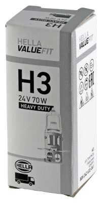 HELLA 8GH 242 632-061 Лампа! накаливания VALUEFIT, H3 24V 70W PK22s