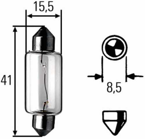 BEHRHELLA 8GM 002 091-261 Лампа! 15W 24V SV8.5