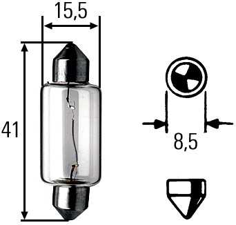 HELLA 8GM 002 091-261 Лампа накаливания, oсвещение салона