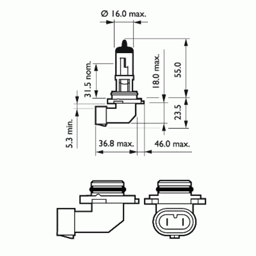 PHILIPS 9006PRC1 Лампа накаливания, фара дальнего света