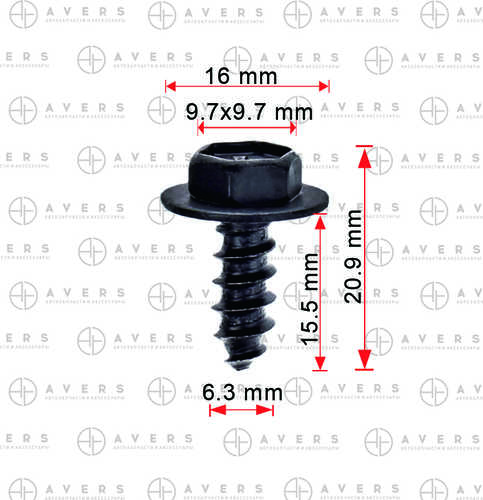 AVERS 9015960603 Клипса (пистон) подкрылков саморез Toyota, Lexus