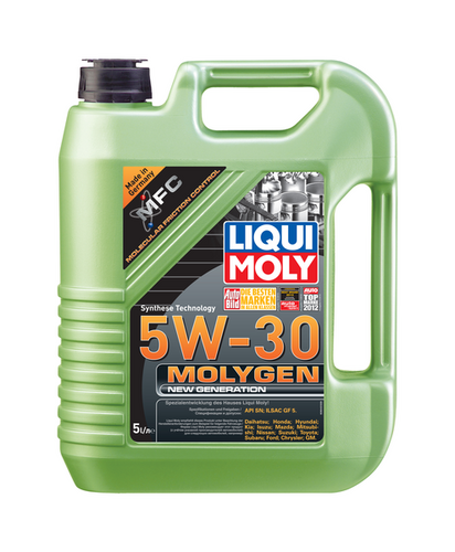 LIQUIMOLY 9043 LiquiMoly 5W30 Molygen New Generation (5L) масло моторное! синт. API SN, ILSAC GF-5;Масло моторное Liqui Moly Molygen New Generation 5W-30 fully synthetic 5 л