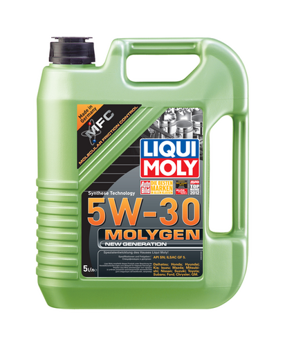 LIQUIMOLY 9043 LiquiMoly 5W30 Molygen New Generation (5L) масло моторное! синт. API SN, ILSAC GF-5