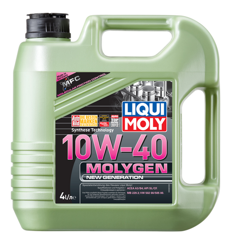 LIQUIMOLY 9060 LiquiMoly 10W40 Molygen New Generation (4L) масло моторное синт. API SL/CF, ACEA A3/B4