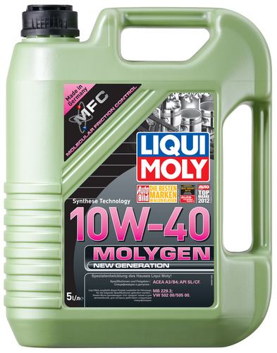 LIQUIMOLY 9061 LiquiMoly 10W40 Molygen New Generation (5L) масло моторное! HC-синт. API SL/CF, ACEA A3/B4