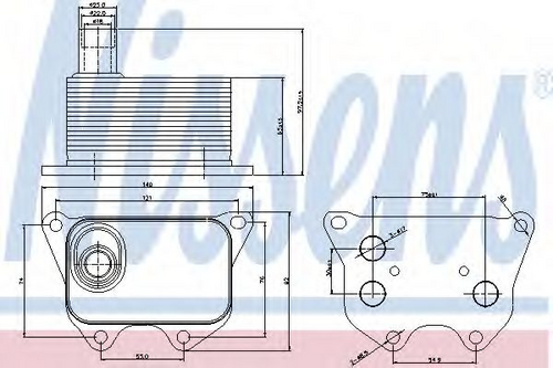NISSENS 90659 Масляный радиатор, двигательное масло