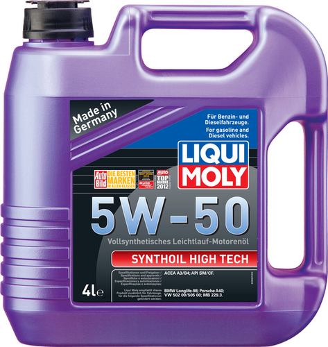 LIQUIMOLY 9067 LiquiMoly 5W50 Synthoil High Tech (4L) масло моторное синт. API SM/CF, ACEA A3/B4