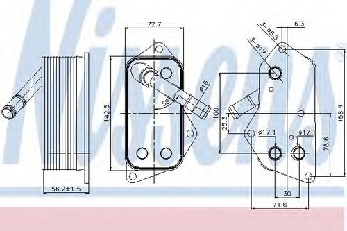 NISSENS 90689 Радиатор масляный! BMW E81/E87/E90/E60/E84/E83/E70/F20/F30/F10