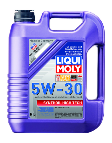 LIQUIMOLY 9077 LiquiMoly 5W30 Synthoil High Tech (5L) масло моторное! синт. API SM/CF, ACEA A3/B4