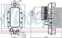NISSENS 90948 Радиатор масляный! алюм. LR Discovery 3.0D 10>,Range Rover IV/Sport 12>,Jaguar XF/FPace 09>