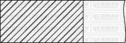 YENMAK 91-09107-100 82,00 mm. кольца поршневые ком-т на цил-р