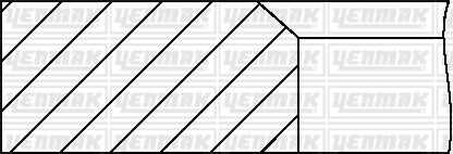 YENMAK 91-09263-040 72,40 mm. кольца поршневые ком-т (10013160/250820/0448029, турция)