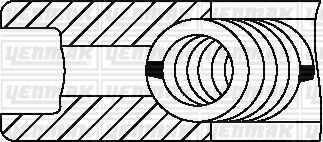 YENMAK 91-09843-000 91,10 mm. кольца поршневые комплект на цилиндр 2,50x2,00x4. (10013160/290620/0324728, турция