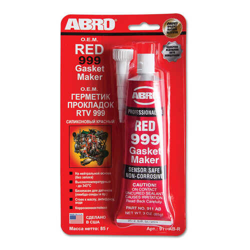 ABRO 911ABR Герметик! прокладок 999 силиконовый красный 85г