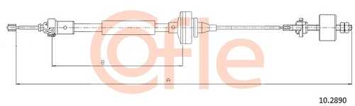 COFLE 92.10.2890 Трос сцепления! Renault Logan all 04>